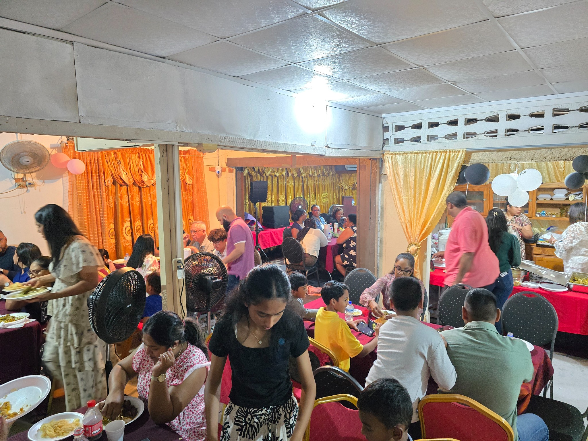 Families gathering at Solid Rock Ministries